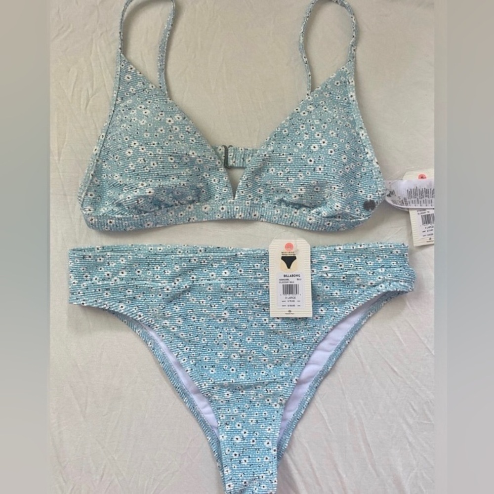 Billabong Blue Floral Bikini